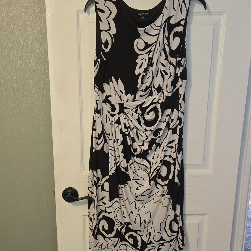 Enfocus Studio Brown and White Sheath Midi Dress